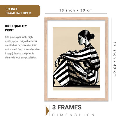Baho Art Prints with Frame for Living Room Bedroom Home and Office Wall Decor Set of 6