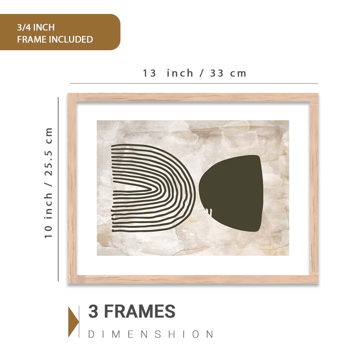 Modern Art Prints with Frame for Living Room Bedroom Home and Office Wall Decor Set of 6
