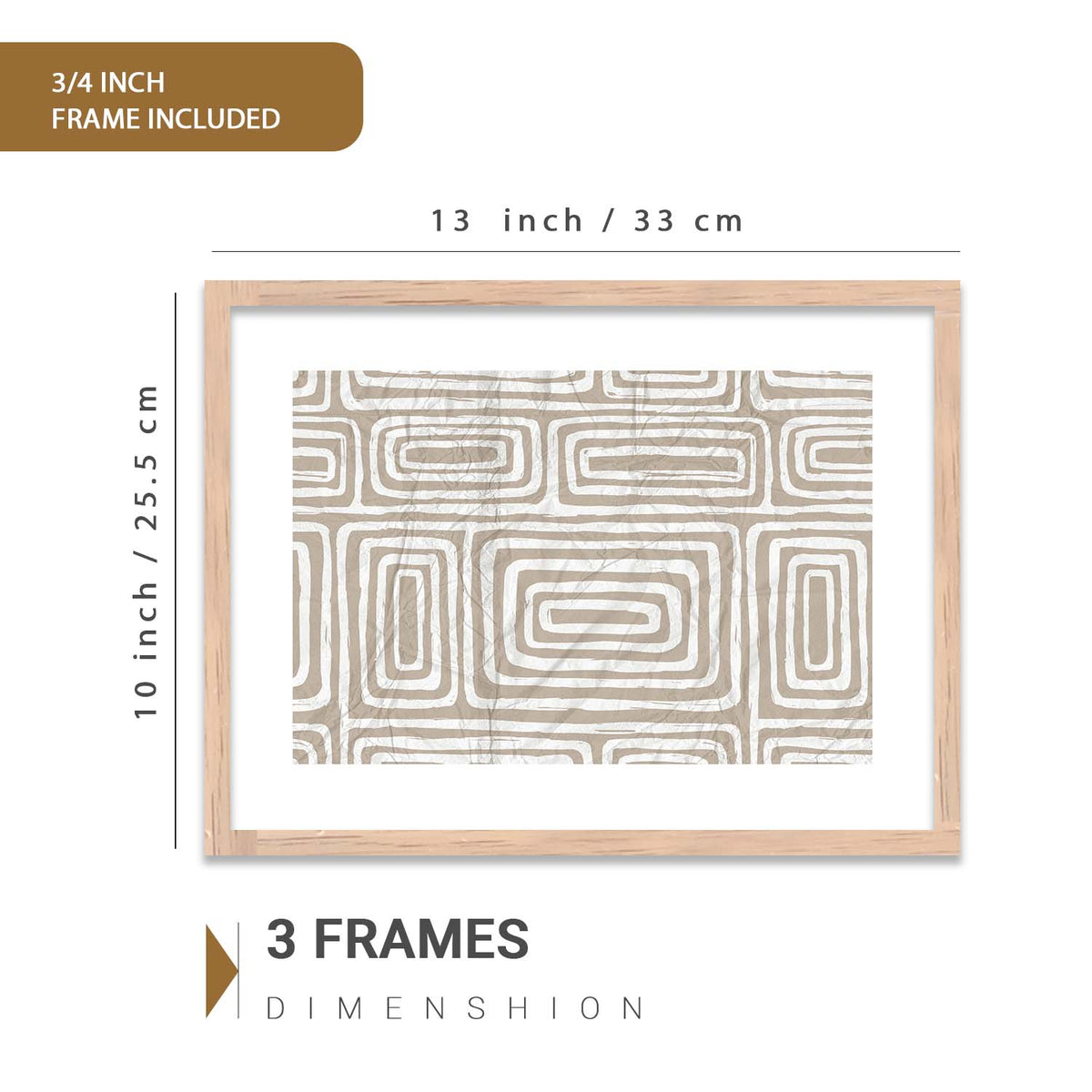 Modern Art  Prints with Frame for Living Room Bedroom Home and Office Wall Decor Set of 6