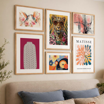 Modern Art Prints with Frame for Living Room Bedroom Home and Office Wall Decor Set of 6