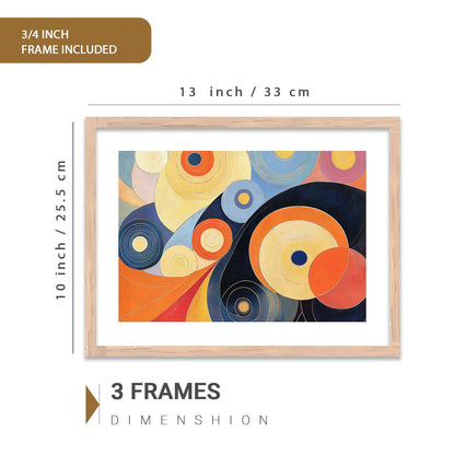 Modern Art Prints with Frame for Living Room Bedroom Home and Office Wall Decor Set of 6