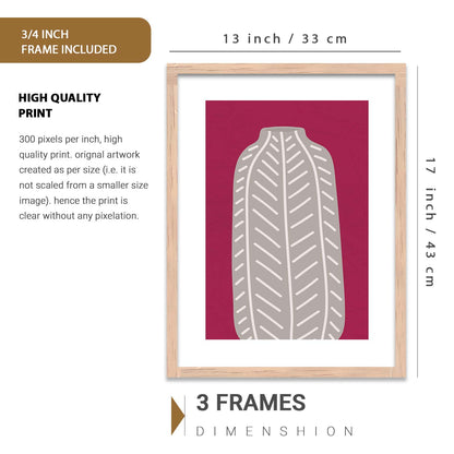 Modern Art Prints with Frame for Living Room Bedroom Home and Office Wall Decor Set of 6