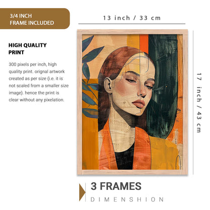 Modern  Art Prints with Frame for Living Room Bedroom Home and Office Wall Decor Set of 6