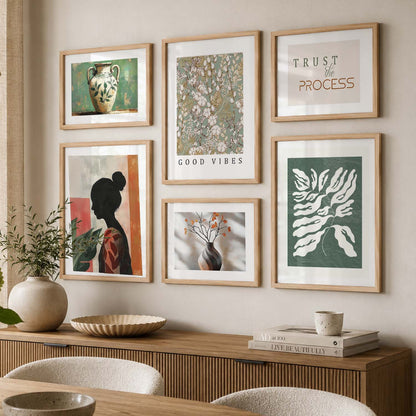 Modern Art Prints with Frame for Living Room Bedroom Home and Office Wall Decor Set of 6