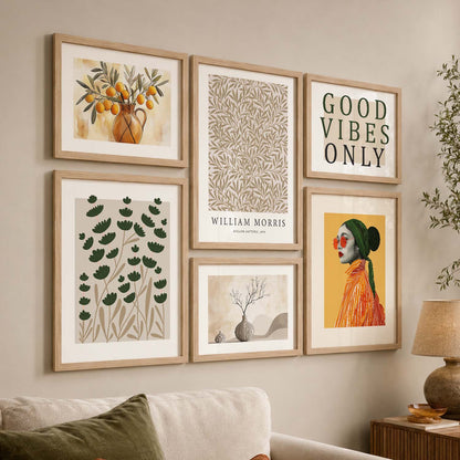 Modern  Art Prints with Frame for Living Room Bedroom Home and Office Wall Decor Set of 6