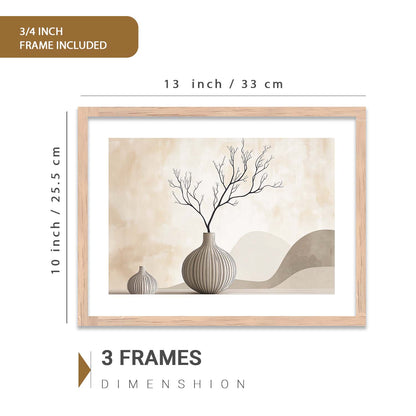 Modern  Art Prints with Frame for Living Room Bedroom Home and Office Wall Decor Set of 6