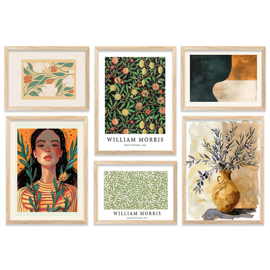 Modern Art Prints with Frame for Living Room Bedroom Home and Office Wall Decor Set of 6