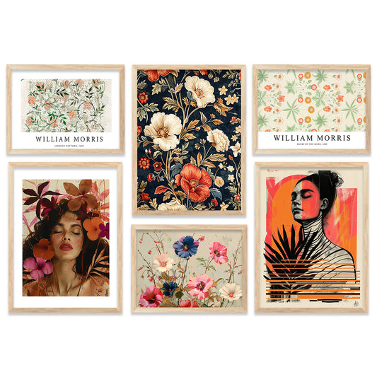 Modern  Art Prints with Frame for Living Room Bedroom Home and Office Wall Decor Set of 6