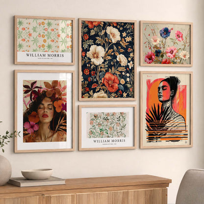 Modern  Art Prints with Frame for Living Room Bedroom Home and Office Wall Decor Set of 6