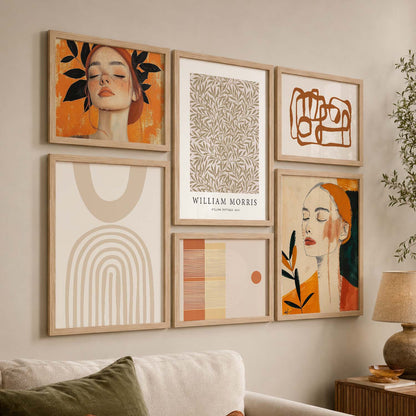 Abstract Art Prints with Frame for Living Room Bedroom Home and Office Wall Decor Set of 6