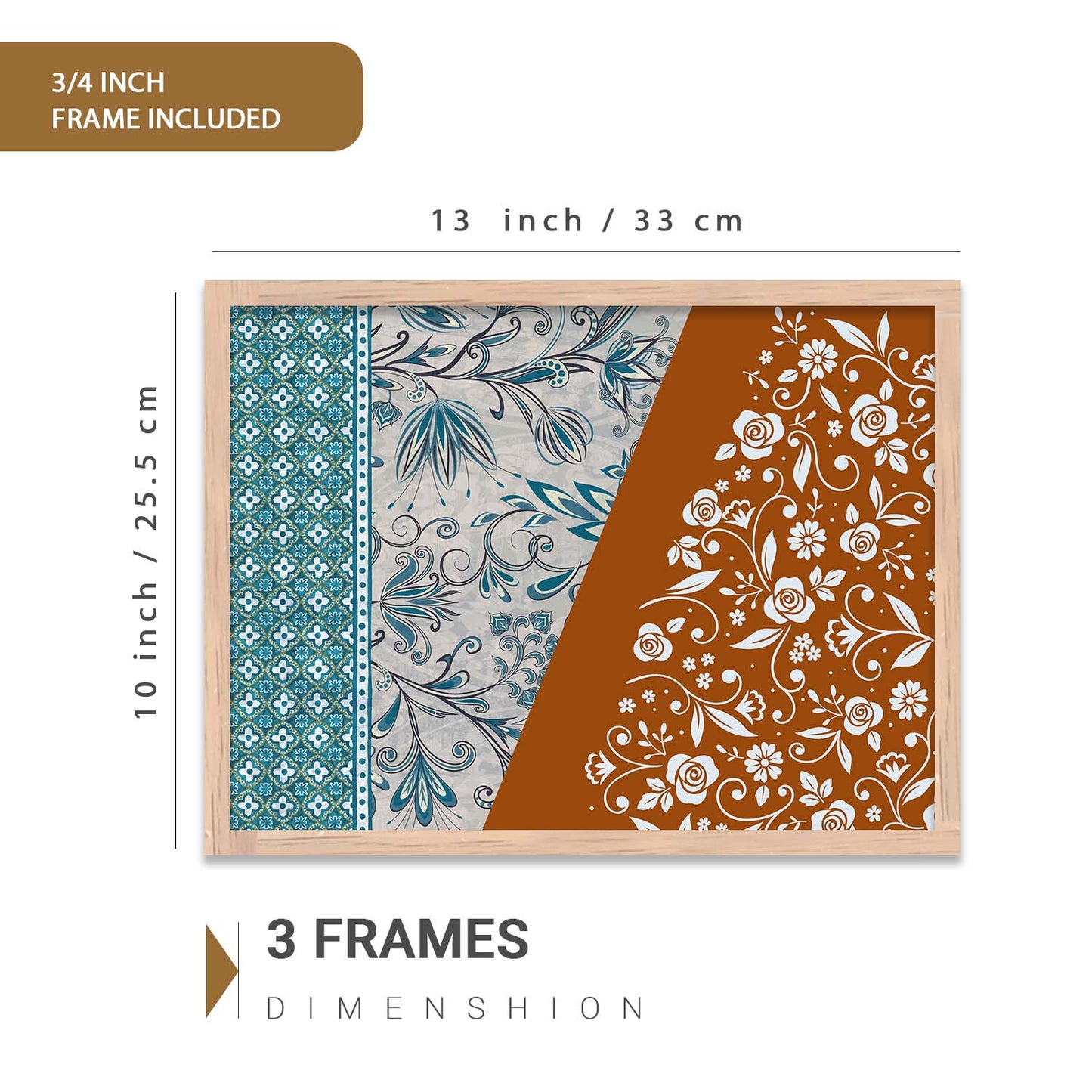 Abstract  Art Prints with Frame for Living Room Bedroom Home and Office Wall Decor Set of 6