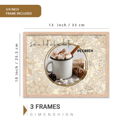 Cofe  Art Prints with Frame for Living Room Bedroom Home and Office Wall Decor Set of 6
