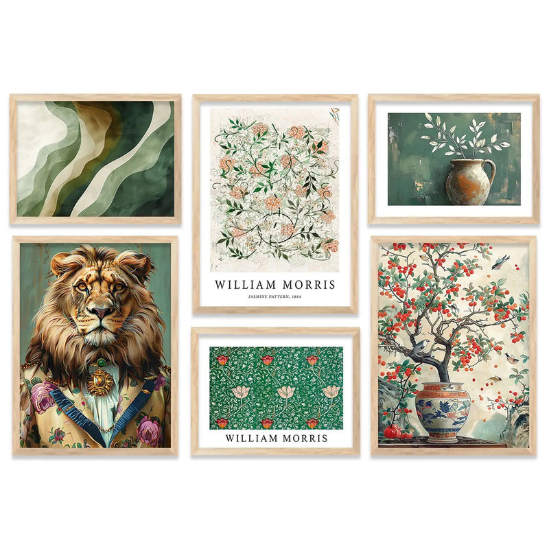 Abstract  Art Prints with Frame for Living Room Bedroom Home and Office Wall Decor Set of 6