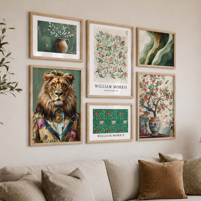 Abstract  Art Prints with Frame for Living Room Bedroom Home and Office Wall Decor Set of 6