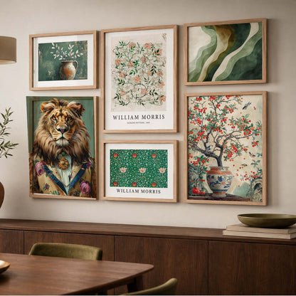 Abstract  Art Prints with Frame for Living Room Bedroom Home and Office Wall Decor Set of 6