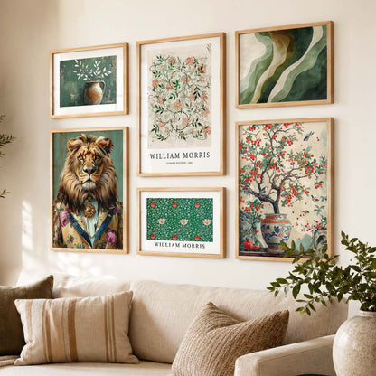 Abstract  Art Prints with Frame for Living Room Bedroom Home and Office Wall Decor Set of 6