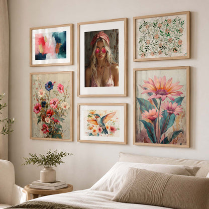Modern Art Prints with Frame for Living Room Bedroom Home and Office Wall Decor Set of 6