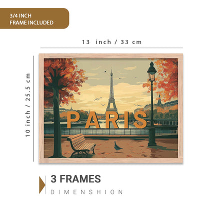 Premium Art Prints with Frame for Living Room Bedroom Home and Office Wall Decor Set of 6