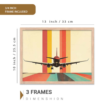 Premium  Art Prints with Frame for Living Room Bedroom Home and Office Wall Decor Set of 6