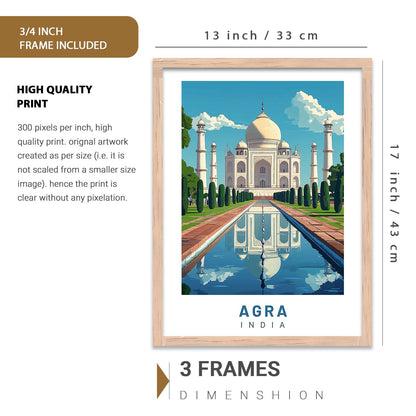 Premium  Art Prints with Frame for Living Room Bedroom Home and Office Wall Decor Set of 6