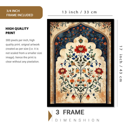 Floral Art Prints with Frame for Living Room Bedroom Home and Office Wall Decor Set of 6