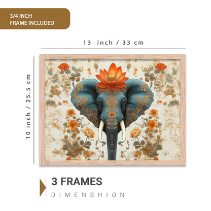 Traditional Art Prints with Frame for Living Room Bedroom Home and Office Wall Decor Set of 6