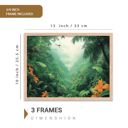 Nature  Art Prints with Frame for Living Room Bedroom Home and Office Wall Decor Set of 6