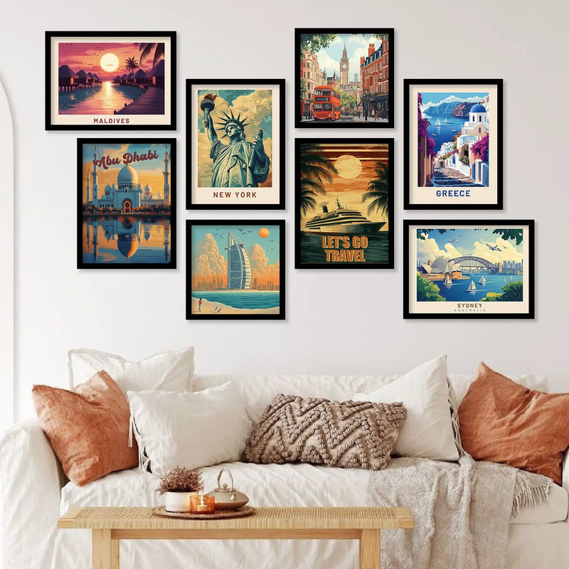 City View Wall Art  Décor Framed Prints for Bedroom Living Room