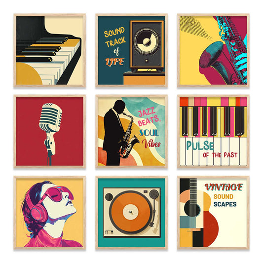 Music Wall Art Paintings  with Frame for Wall Decor