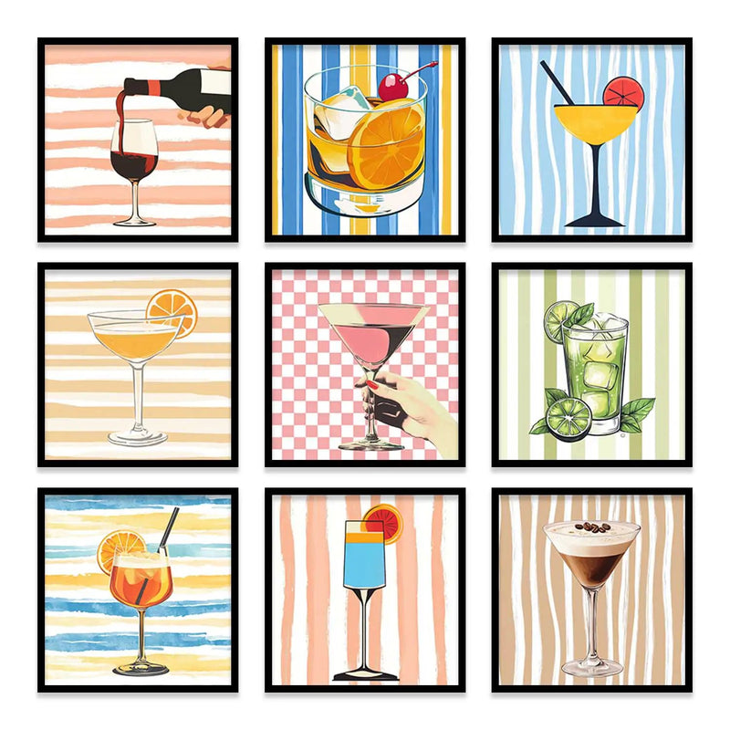 Restaurant Wall Art Paintings with Frame for Wall Decor by Kotart store