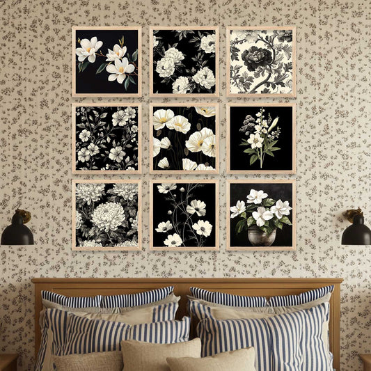 Floral  Wall  Art Paintings with Frame for Wall Decor