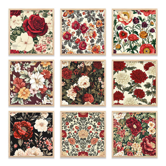 Floral  Wall  Art Paintings with Frame for Wall Decor