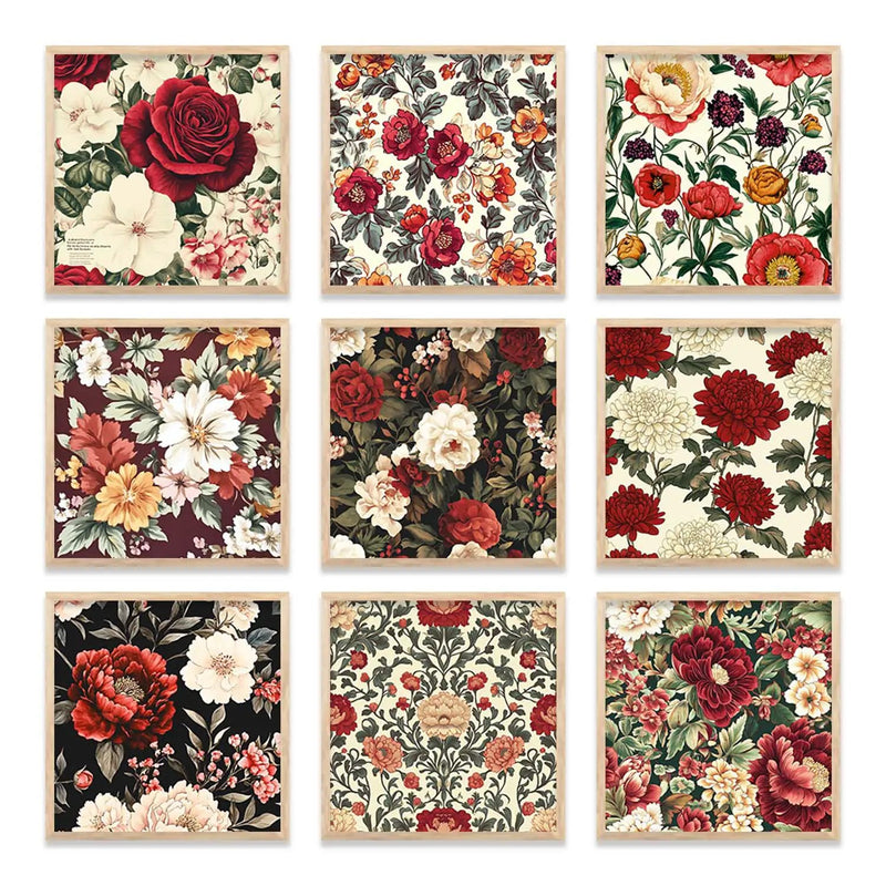 Floral Wall Art Paintings with Frame for Wall Decor by Kotart store
