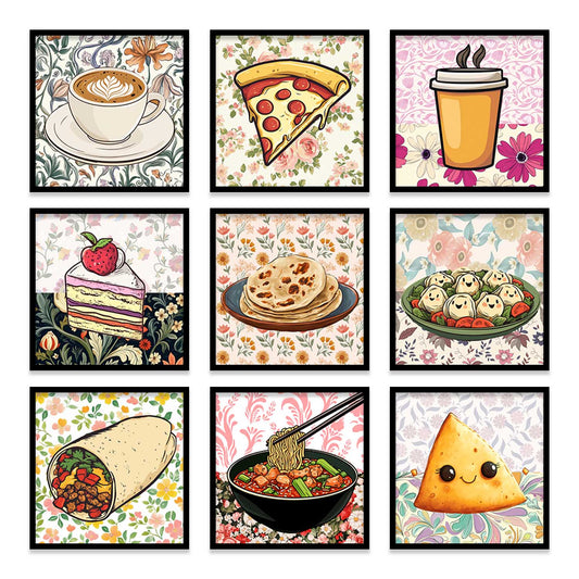 Restaurant Wall Art Paintings  with Frame for Wall Decor