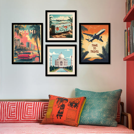 City view  Art Print with Frame for Living Room Bedroom Office Wall Decor