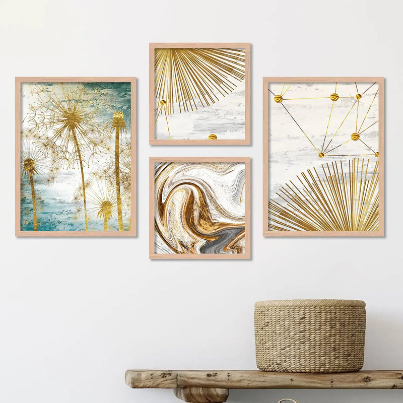 Modern Art Framed Print Combo for Home Living Room Office Wall Decor by Kotart store