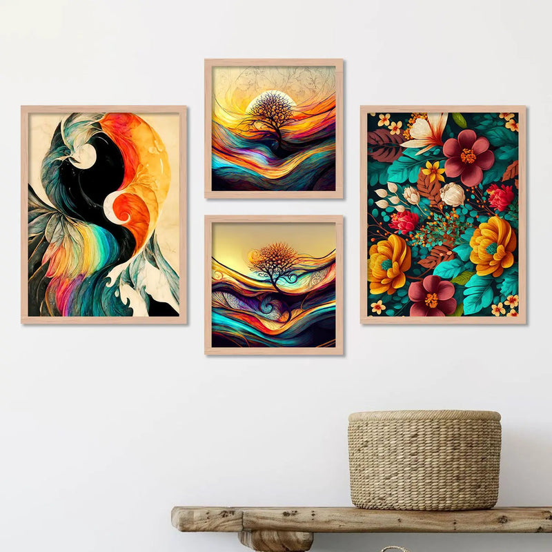Aesthetic Premium Digital Paintings with Frame for Home Decoration-Kotart
