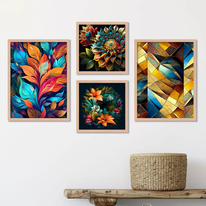 Modern Art Print with Frame for Living Room Bedroom Office Wall Decor by Kotart store