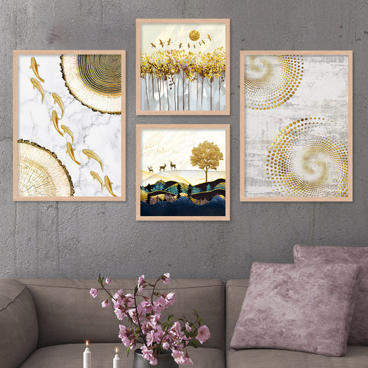 Aesthetics Modern Nature Art Painting with Frame for Living Room Bedroom Office Wall Decor-Kotart