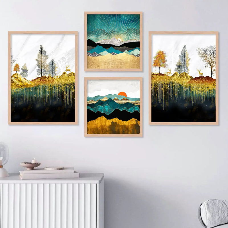 Modern Art Painting with Frame for Living Room Bedroom Office Wall Decor-Kotart