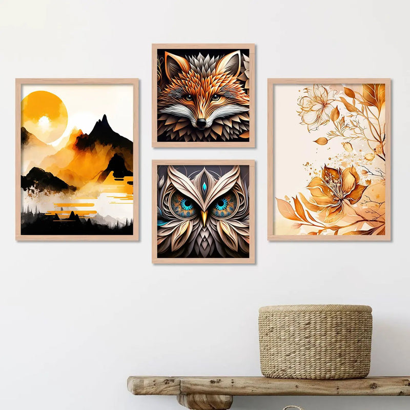 Modern Art Print with Frame for Living Room Bedroom Office Wall Decor by Kotart store