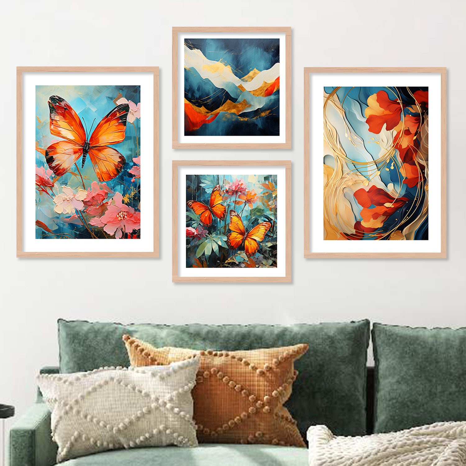 Graceful Butterfly Framed Painting : Nature's Elegance for Your Walls-Kotart