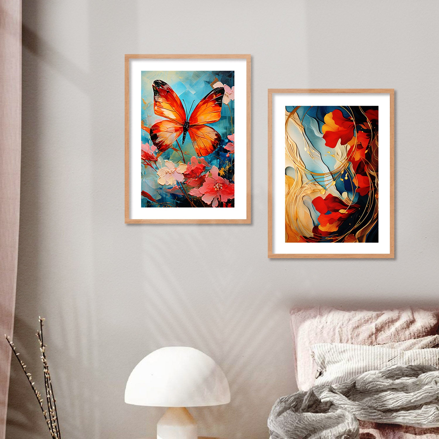 Graceful Butterfly Framed Painting : Nature's Elegance for Your Walls-Kotart