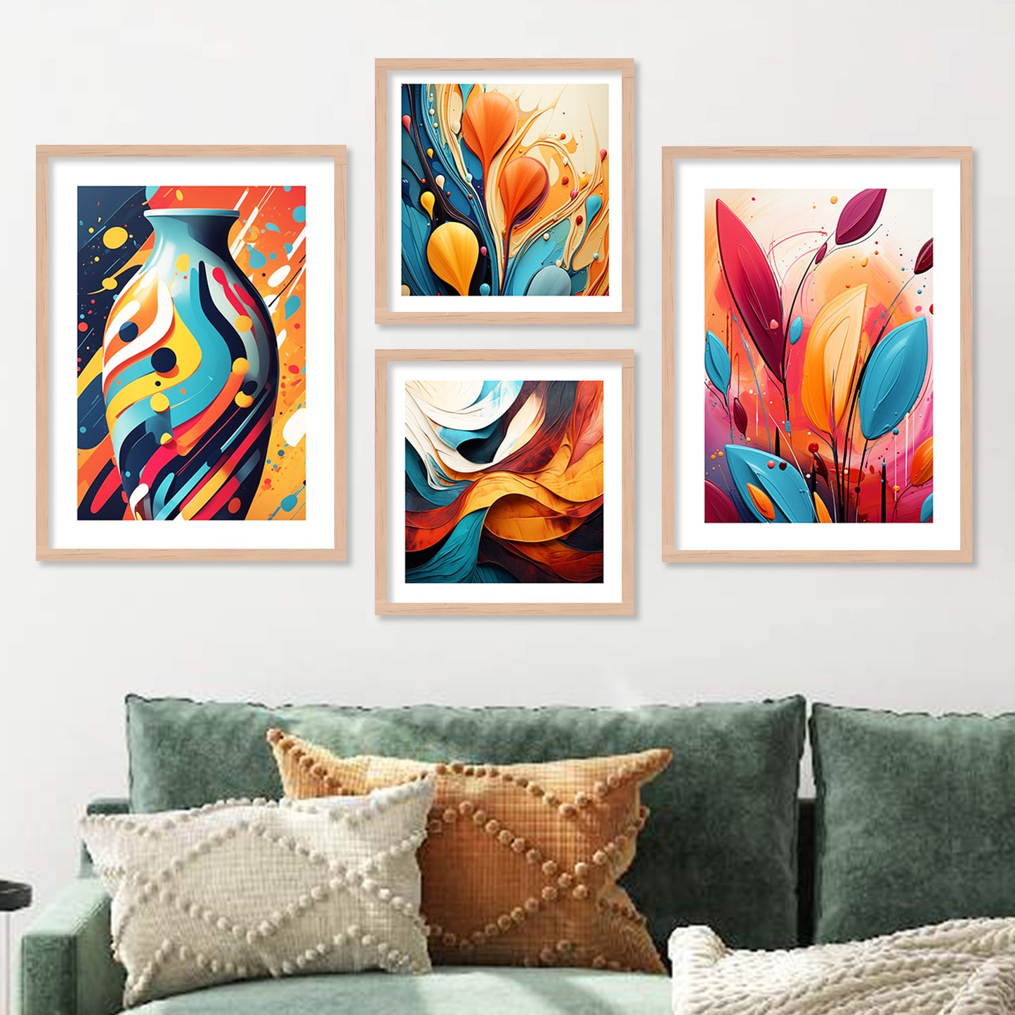 Vibrant Modern Art Painting Combo-Kotart