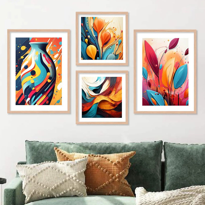 Vibrant Modern Art Print Combo by Kotart store
