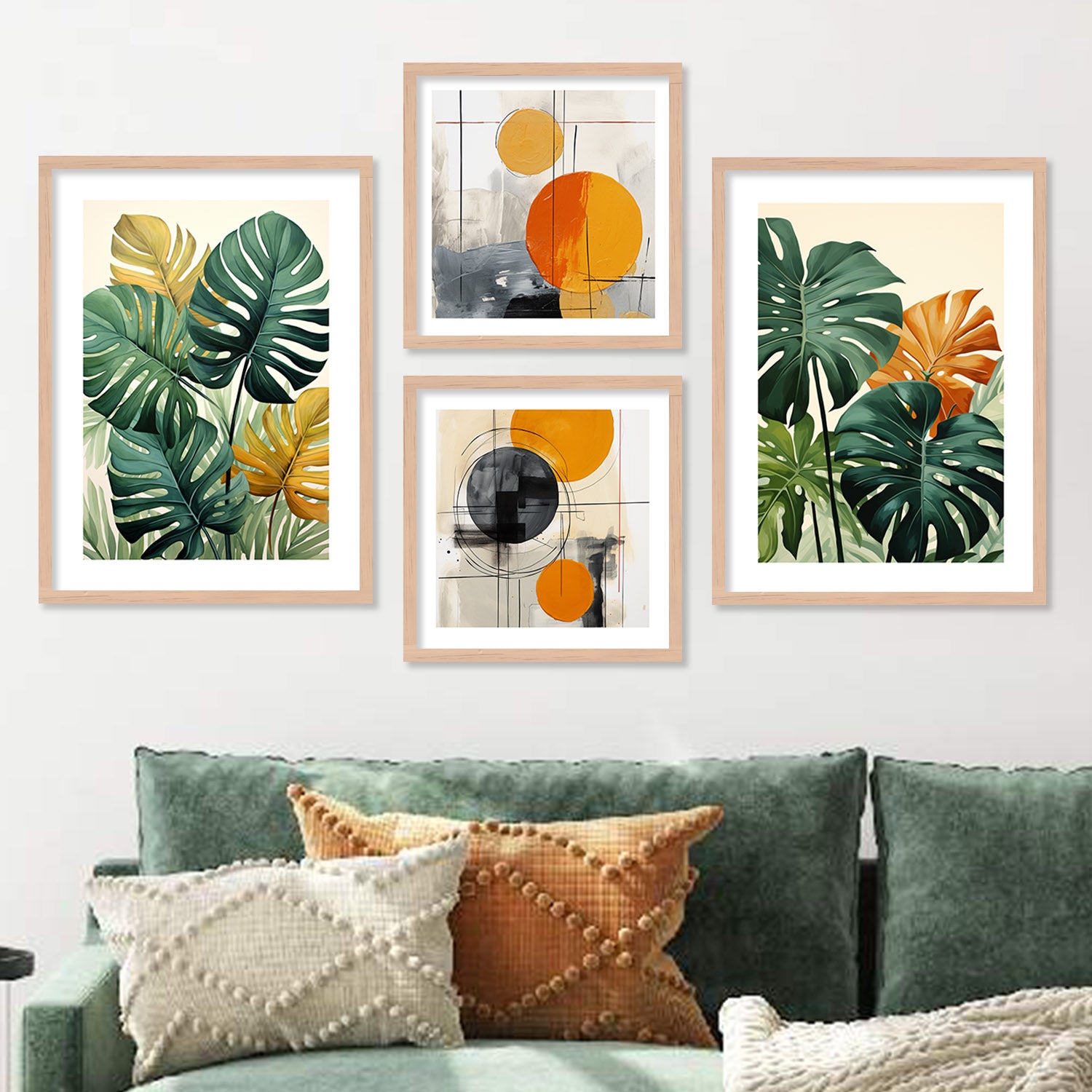 Nature-Inspired Tropical Leafs Painting for Your Gallery Wall-Kotart