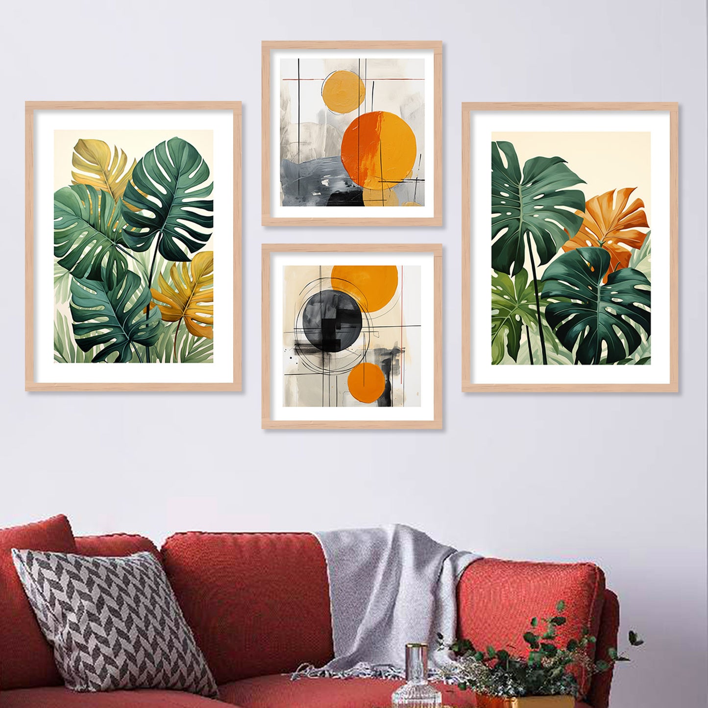 Nature-Inspired Tropical Leafs Painting for Your Gallery Wall-Kotart