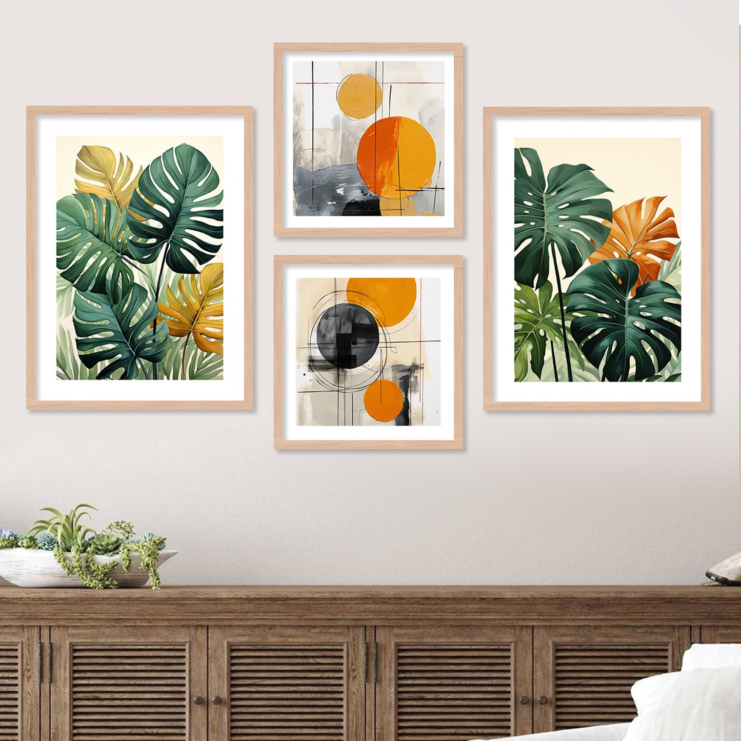 Nature-Inspired Tropical Leafs Painting for Your Gallery Wall-Kotart