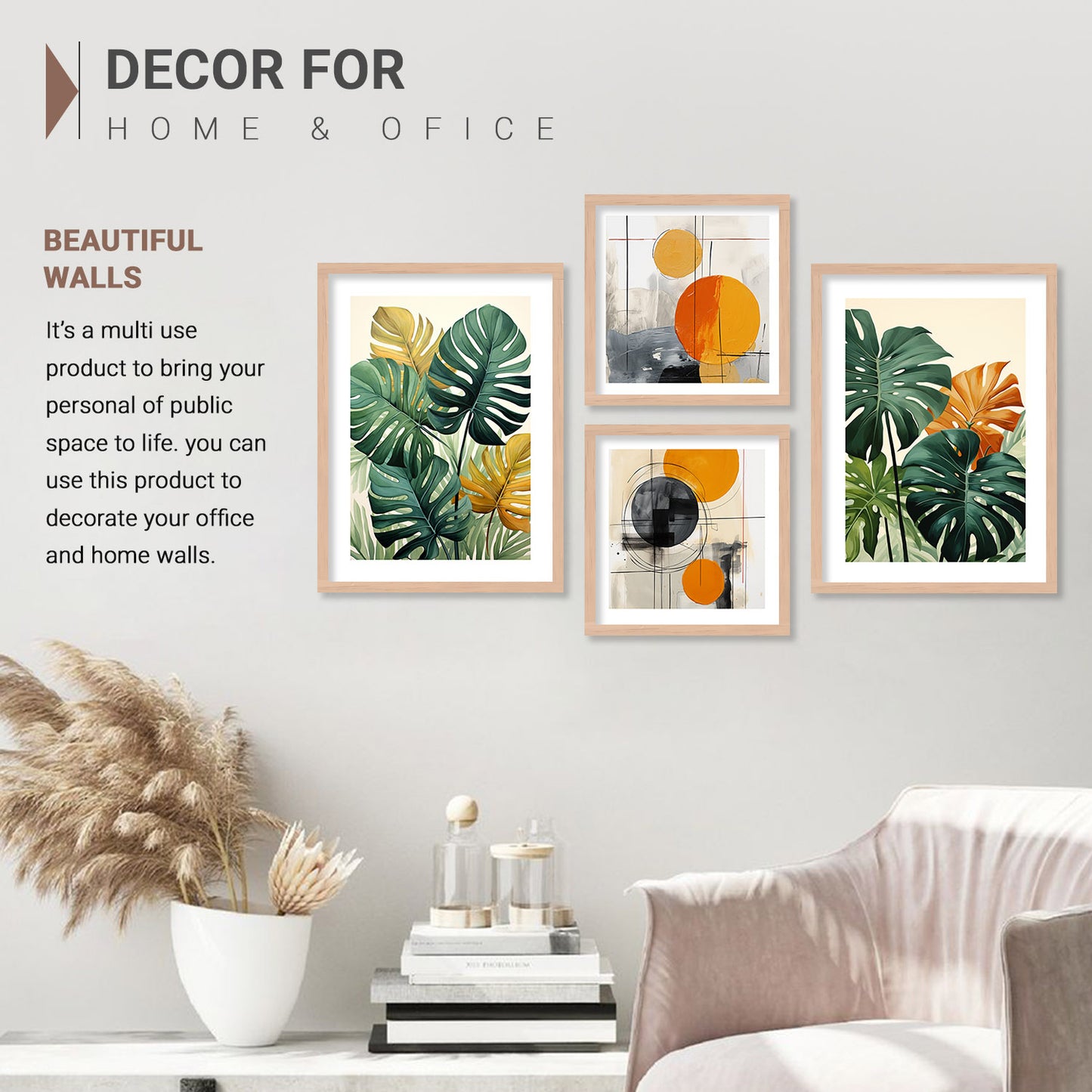 Nature-Inspired Tropical Leafs Painting for Your Gallery Wall-Kotart