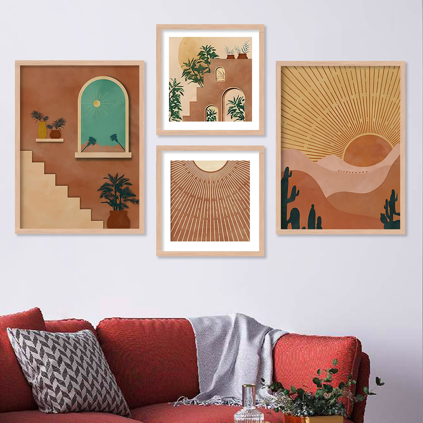 Minimalist Mastery: Modern Art Framed Paintings Set for Gallery Wall Elegance-Kotart